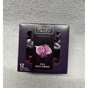 Yankee Candle Tea Lights Fig & Black Currant 12 Pack Limited Edition HTF New
